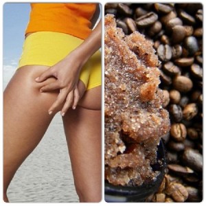 Home-made coffee anti-cellulite body scrub.